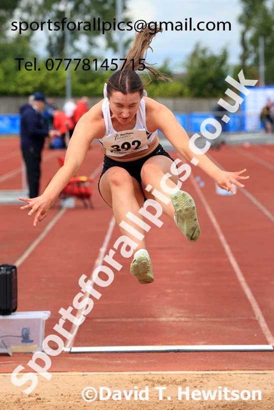 Senior Womens long jump, 2024 Northern Senior and Under-20s Track and Field Champs, Middlesbrough.  Photo: David T. Hewitson/Sports for All Pics